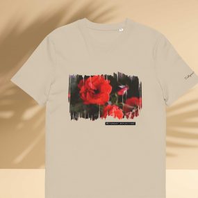 T-krekls RED ROSE, bēšs